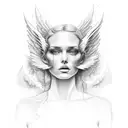 arc angel michael tattoo design idea