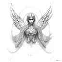 arc angel michael tattoo design idea