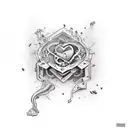 love abandoned tattoo design idea