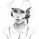 a miner girl who mines texts with code tattoo design idea