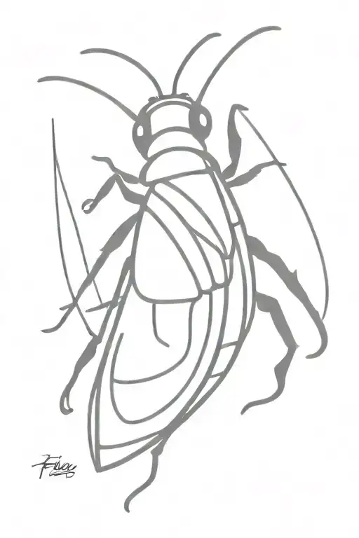firefly bug tattoo design idea