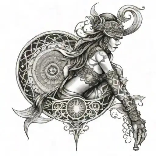Isis godess Tattoo modern twist mechanic working tattoo design idea
