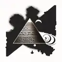 Isis Tattoo with pyramid and other egypt Symbols  tattoo design idea