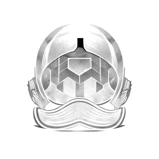 Army helmet with a football design incorporated into it tattoo design idea