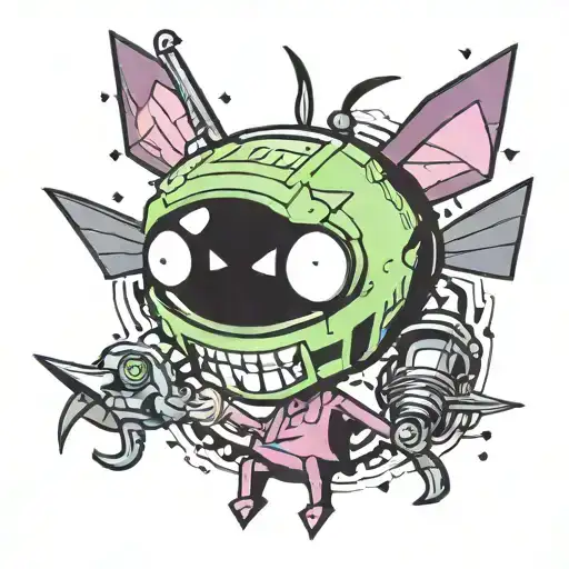 invader zim tattoo design idea