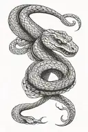 Snake that turns into smoke coming tattoo design idea