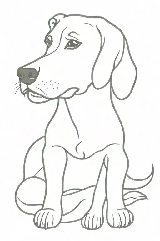memorial tattoo for a dog  named Benji tattoo design idea