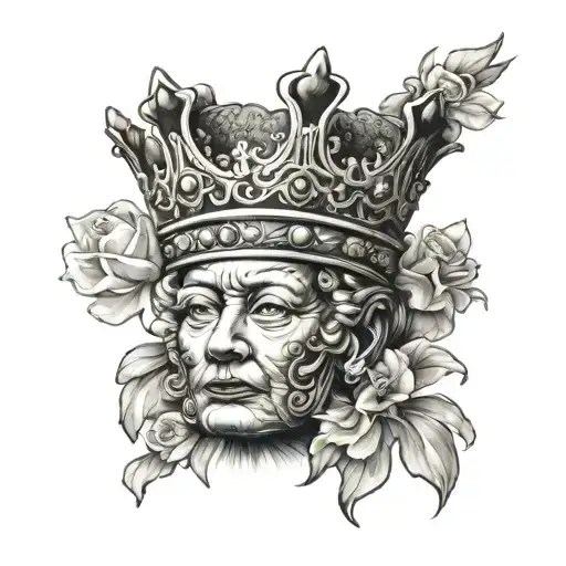 empress crown tattoo design idea