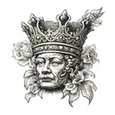 empress crown tattoo design idea