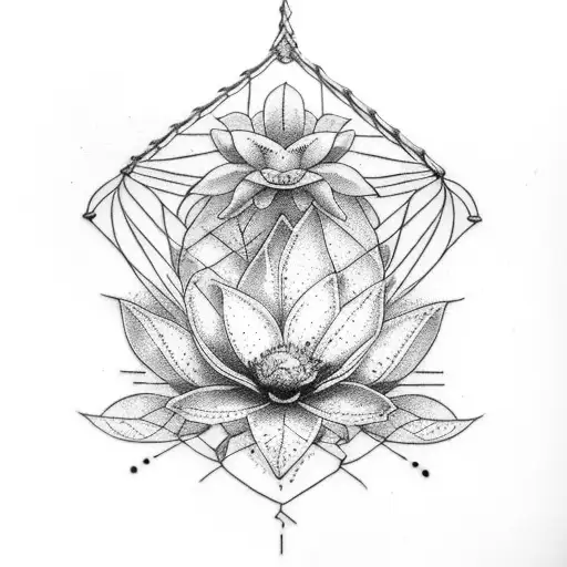 magnolia floral bird cage  tattoo design idea