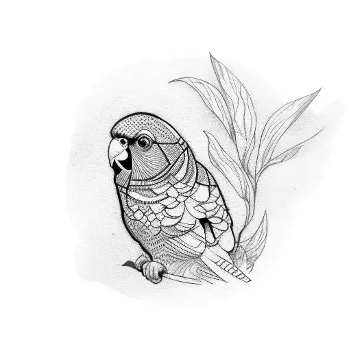 parakeet bird cage tattoo design idea