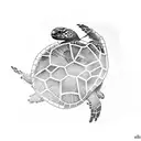 bird cage turtle  tattoo design idea