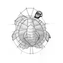 bird cage turtle  tattoo design idea