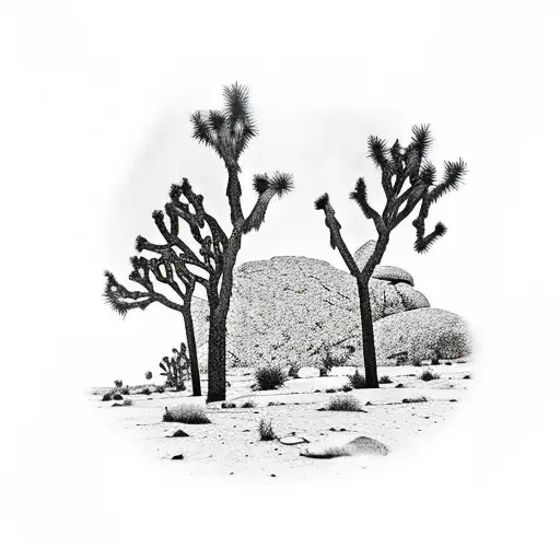 joshua tree tattoo design idea