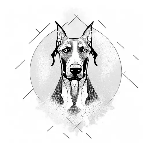doberman tattoo design idea