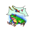 Frog tattoo design idea