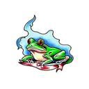 Frog tattoo design idea