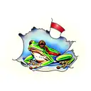 Frog tattoo design idea