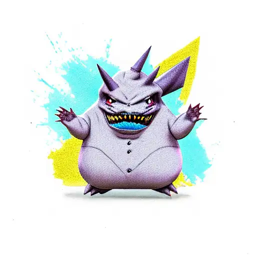 gengar pokemon tattoo design idea