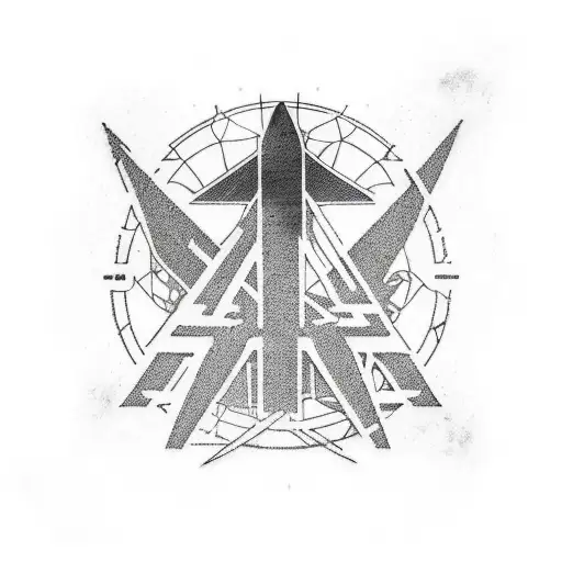 silhouette of RATM battle for los angeles album cover but add style tattoo design idea