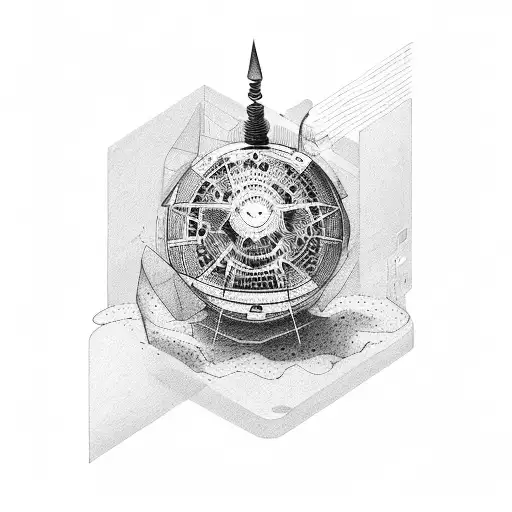 travels with citat tattoo design idea