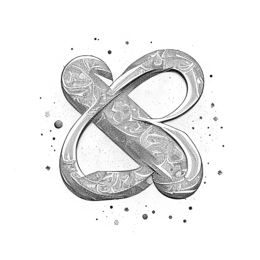 Infinity sign with letters "P", "A" and "J"  tattoo design idea