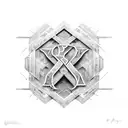 Infinity sign with letters "P", "A" and "J"  tattoo design idea