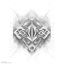 Infinity sign with letters "P", "A" and "J"  tattoo design idea