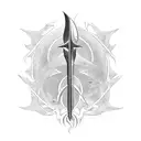 2x2 trident with water tattoo design idea