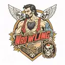 pro wrestling  tattoo design idea