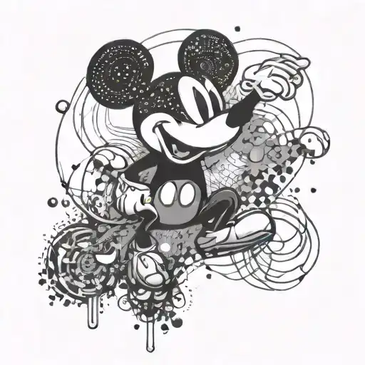 Mickey Mouse graffiti style tattoo tattoo design idea