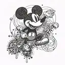 Mickey Mouse graffiti style tattoo tattoo design idea