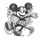 Mickey Mouse graffiti style tattoo tattoo design idea