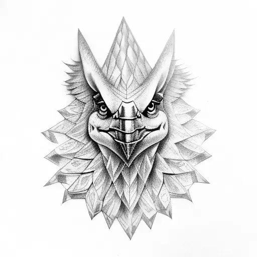 hippogriff with fin forest Harry Potter  tattoo design idea