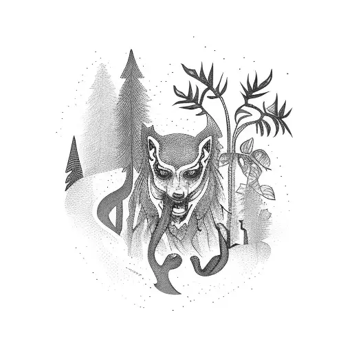 rainforest tattoo design idea