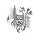 rainforest tattoo design idea