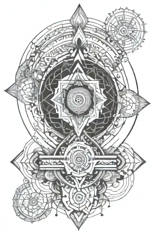 Chakra Hindu Mythology tattoo design idea