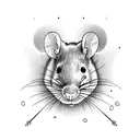 rat holding a light bulb in its paws tattoo design idea
