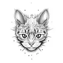 Zombie cat tattoo design idea