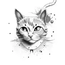 Zombie cat tattoo design idea