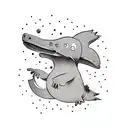 gangster platypus in dripping hood tattoo design idea