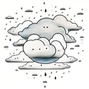 clouds with rain vs. sun  tattoo design idea