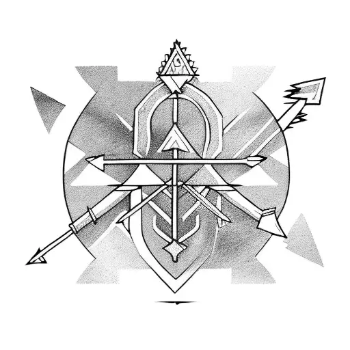 two arrows crossing tattoo design idea