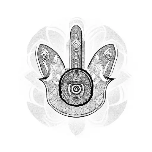 Hamsa Symbol tattoo design idea