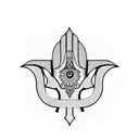 Hamsa Symbol tattoo design idea