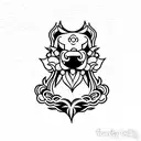 Foo Dog tattoo design idea