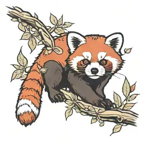 red panda  tattoo design idea