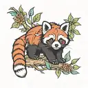 red panda  tattoo design idea