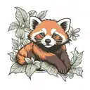 red panda  tattoo design idea