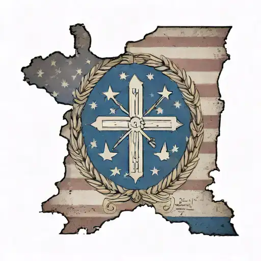 Indiana blue line flag tattoo design idea